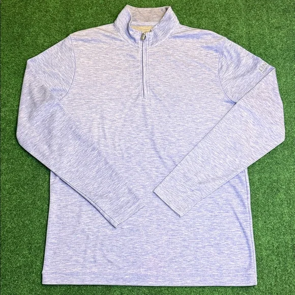 Johnnie-O: Quarter-Zip Golf & Casual Pullover Sweater (Light Blue / Size Medium) - Picture 3 of 8